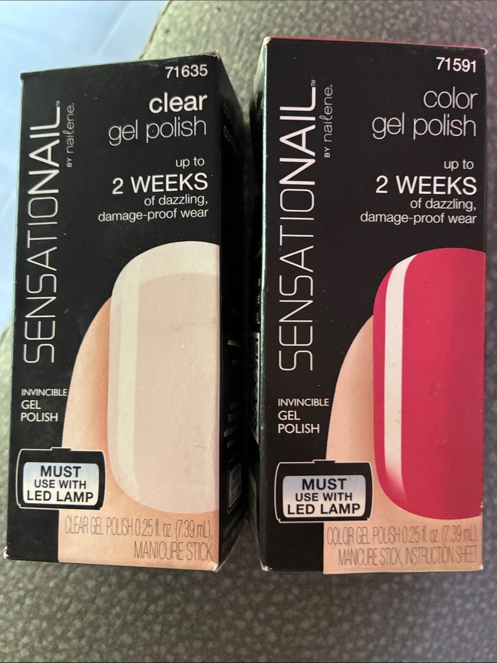 Gel Polish Duo - Clear & Pink
